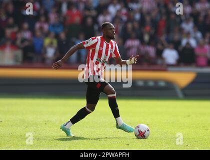 29th avril 2023 ; Gtech Community Stadium, Brentford, Londres, Angleterre ; Premier League football, Brentford versus Nottingham Forest ; Frank Onyeka de Brentford Banque D'Images