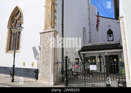 King's Chapel, main Street, Gibraltar, territoire britannique d'outre-mer, Royaume-Uni, Royaume-Uni, Mer méditerranée, Europe Banque D'Images