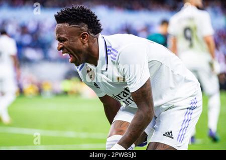 Mardrid, Espagne. 29th avril 2023. Vinicius Junior (Real Madrid) pendant le match de football entre
Real Madrid et Almeria
valable pour le match 32 de la première division de la ligue espagnole “la Liga” célébrée à Madrid, Espagne au stade Bernabeu le samedi 29 avril 2023 crédit: Live Media Publishing Group/Alay Live News Banque D'Images