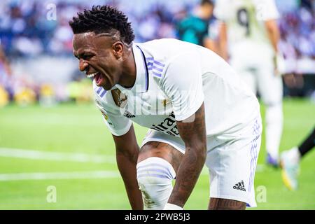 Mardrid, Espagne. 29th avril 2023. Vinicius Junior (Real Madrid) pendant le match de football entre
Real Madrid et Almeria
valable pour le match 32 de la première division de la ligue espagnole “la Liga” célébrée à Madrid, Espagne au stade Bernabeu le samedi 29 avril 2023 crédit: Live Media Publishing Group/Alay Live News Banque D'Images