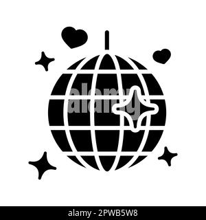 Disco ball, icône de vecteur isolé Party Element Illustration de Vecteur