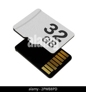 Carte mémoire d'une capacité de 32 Go, disque de stockage Flash MicroSD Banque D'Images