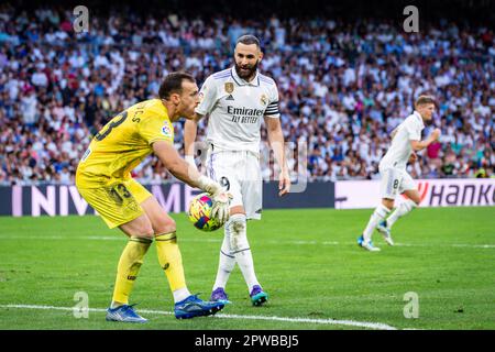 Mardrid, Espagne. 29th avril 2023. Karim Benzema (Real Madrid) pendant le match de football entre
Real Madrid et Almeria
valable pour le match 32 de la première division de la ligue espagnole “la Liga” célébrée à Madrid, Espagne au stade Bernabeu le samedi 29 avril 2023 crédit: Live Media Publishing Group/Alay Live News Banque D'Images