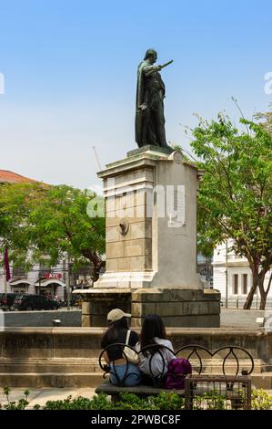 Un stststststststststue du roi Charles IV d'Espagne à Intramuros, Manille, Philippines Banque D'Images