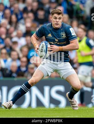 Dublin, Irlande. 29th avril 2023. Garry Ringrose de Leinster pendant la demi-finale de la coupe des champions de Heineken entre le rugby de Leinster et le Stade Toulousain au stade Aviva de Dublin, Irlande sur 29 avril 2023 (photo par Andrew SURMA/ Credit: SIPA USA/Alay Live News Banque D'Images