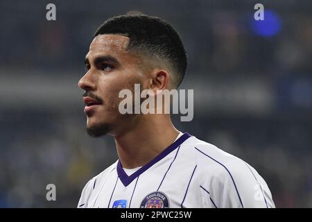 Julien Mattia / le Pictorium - Nantes - Toulouse : Finale de la coupe de France au Stade de France - 29/04/2023 - France / Ile-de-France (région) / Saint Denis - Toulouse les joueurs célèbrent leur but 5th par le numéro 6 Zacharia Aboukhlal lors de la finale de la coupe de France entre Nantes et Toulouse au Stade de France Credit: LE PICORIUM/Alay Live News Banque D'Images