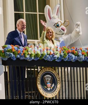 WASHINGTON, D.C., États-Unis - le 10 AVRIL 2023 : le président Joe Biden et la première dame Jill Biden assistent à la cérémonie annuelle des œufs de Pâques. Banque D'Images