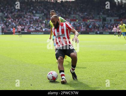 29th avril 2023 ; Gtech Community Stadium, Brentford, Londres, Angleterre ; Premier League football, Brentford versus Nottingham Forest ; Bryan Mbeumo de Brentford Banque D'Images