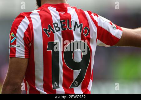 29th avril 2023 ; Gtech Community Stadium, Brentford, Londres, Angleterre ; Premier League football, Brentford versus Nottingham Forest ; Bryan Mbeumo de Brentford Banque D'Images