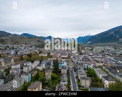 Sion a également appelé Sitten en Suisse Banque D'Images