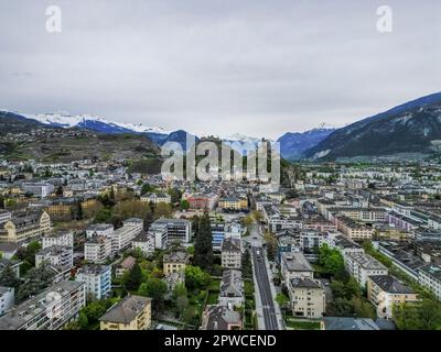 Sion a également appelé Sitten en Suisse Banque D'Images