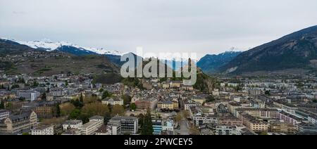 Sion a également appelé Sitten en Suisse Banque D'Images