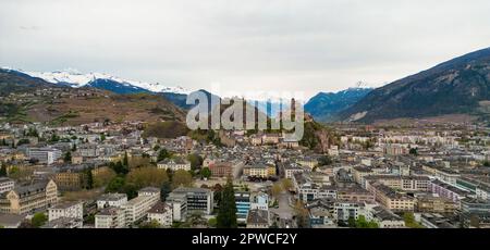 Sion a également appelé Sitten en Suisse Banque D'Images
