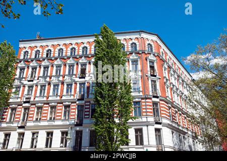 Ancien bâtiment rénové à Prenzlauer Berg à Berlin, Allemagne Banque D'Images