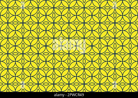 Motif demi-ton vert sur fond jaune. Toile de fond demi-ton linéaire. Illustration vectorielle isolée sur fond jaune. Illustration vectorielle. Bauhaus texture de grunge minimaliste. Illustration de Vecteur