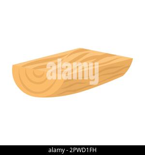 demi-rondins sans écorce avec structure arborescente. Pile d'arbres avec branches, planches en bois, souches et bois. Parties d'arbres pour l'éclairage du feu.Vector Illustration de Vecteur
