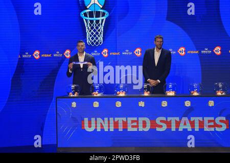 Quezon City, Grand Manille, Philippines. 29th avril 2023. Les États-Unis sont reparties dans le groupe C du tournoi et seront jouer à leurs jeux à la Mall of Asia Arena aux Philippines (Credit image: © Dennis Jerome Acosta/Pacific Press via ZUMA Press Wire) USAGE ÉDITORIAL SEULEMENT! Non destiné À un usage commercial ! Banque D'Images