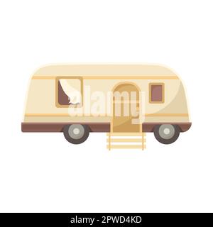 Illustration de bande-annonce beige pour véhicule de camping ou maison Illustration de Vecteur