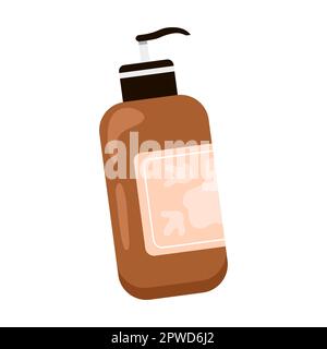 Soin de la peau tonique de nettoyage, produit de spa pour la beauté de la peau et des cheveux. Illustration vectorielle de bouteilles cosmétiques. Crème de lotion de dessin animé isolée sur blanc Illustration de Vecteur