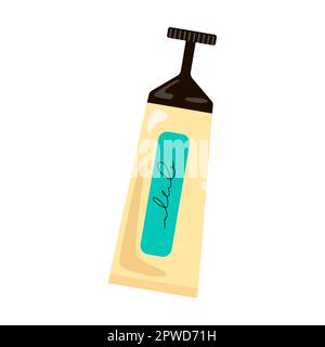 Crème pour les mains, produit spa pour la beauté de la peau et des cheveux. Illustration vectorielle de bouteilles cosmétiques. Crème de lotion de dessin animé isolée sur blanc Illustration de Vecteur