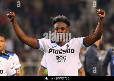 Turin, Italie. 29th avril 2023. Duvan Zapata (Atalanta BC) fête pendant le FC de Turin contre Atalanta BC, le soccer italien série A match à Turin, Italie, 29 avril 2023 crédit: Agence de photo indépendante/Alamy Live News Banque D'Images