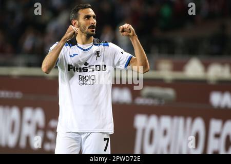 Turin, Italie. 29th avril 2023. Davide Zappacosta (Atalanta BC) célèbre pendant le FC de Turin vs Atalanta BC, le soccer italien série A match à Turin, Italie, 29 avril 2023 crédit: Agence de photo indépendante/Alamy Live News Banque D'Images