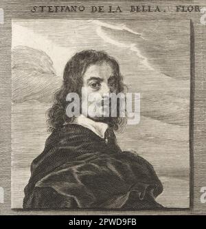 Stefano della Bella, dessinateur et graveur italien de Florence, 1610-1664. Connu pour les gravures d'une grande variété de sujets, y compris des scènes militaires et de cour, des paysages, et des scènes de genre. Steffano de la Bella Flor. Gravure sur plaque après une illustration de Joachim von Sandrat de son Academia Todesca, della Architectura, Scucultura & Pittura, oder Teutsche Academie, der Edlen Bau- Bild- und Mahlerey-Kunste, Académie allemande d’architecture, de sculpture et de peinture, Jacob von Sandrart, Nuremberg, 1675. Banque D'Images