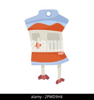 Illustration de la bande dessinée « Blood in plastique bag » Illustration de Vecteur