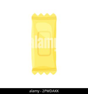 Illustration vectorielle de la barre de bonbons ou de chocolat jaune Illustration de Vecteur