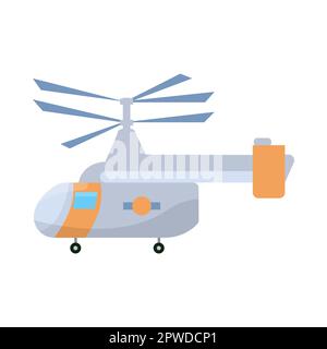 Illustration d'un petit hélicoptère civil pour le transport Illustration de Vecteur