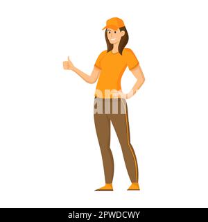 Service de livraison fille. Illustration vectorielle de l'élément de livraison par messagerie. Cartoon livrant colis, carte de ville, transport, drone, livraison rapide express Illustration de Vecteur