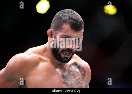 29 avril 2023, Las Vegas, Nevada, LAS VEGAS, NV, Etats-Unis: LAS VEGAS, NV - 29 avril: Rodolfo Vieira dans un MiddlewEight bout à UFC Apex pour UFC Fight Night - Song v Simon on 29 avril 2023 à Las Vegas, NV, Etats-Unis. (Credit image: © Louis Grasse/PX Imagens via ZUMA Press Wire) USAGE ÉDITORIAL SEULEMENT! Non destiné À un usage commercial ! Crédit : ZUMA Press, Inc./Alay Live News Banque D'Images