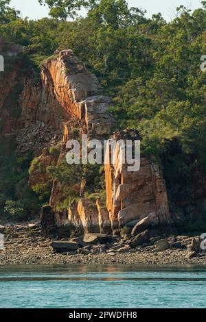 Falaises de grès au Whirlpool Pass, Kimberley Coast, Wa, Australie Banque D'Images