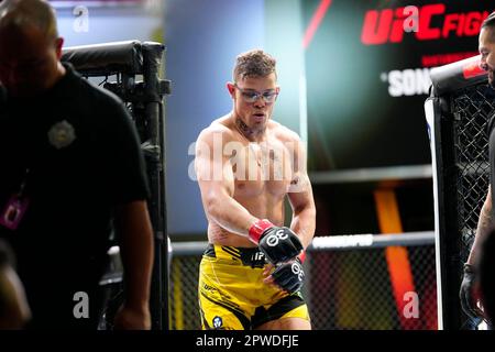 LAS VEGAS, NV - 29 avril: Caio Borralho dans un MiddlewEight bout à UFC Apex pour UFC Fight Night - Song v Simon on 29 avril 2023 à Las Vegas, NV, États-Unis. (Photo de Louis Grasse/PxImages) Banque D'Images