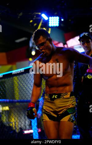 LAS VEGAS, NV - 29 avril: Caio Borralho dans un MiddlewEight bout à UFC Apex pour UFC Fight Night - Song v Simon on 29 avril 2023 à Las Vegas, NV, États-Unis. (Photo de Louis Grasse/PxImages) Banque D'Images