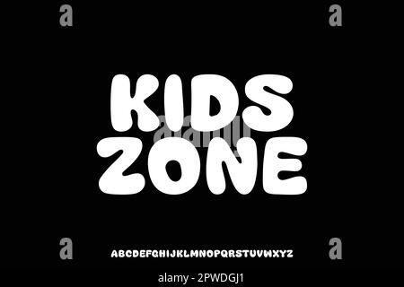 Vecteur de lettres pour enfants ronds et amusants et créatifs Illustration de Vecteur