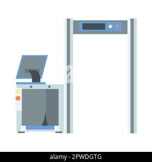 Illustration de l'arche du détecteur de métal d'aéroport Illustration de Vecteur