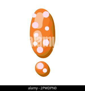 Point d'exclamation dans l'illustration du vecteur de police anneau Illustration de Vecteur