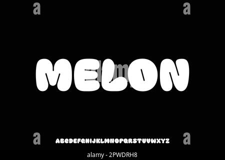 Vecteur de police de style bulle unique Illustration de Vecteur