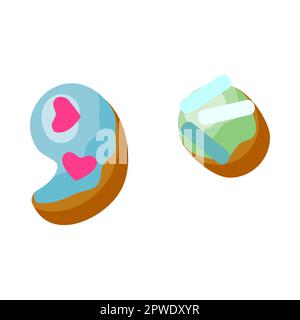 Illustration de vecteur de police en forme de point et de virgule Illustration de Vecteur