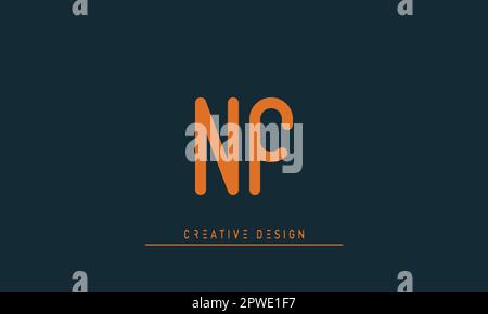 Lettres alphabet moderne Creative logo NF , FN Illustration de Vecteur