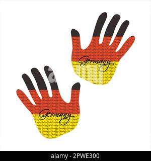 Illustration vectorielle dessinée à la main avec motif drapeau allemand idéal pour la conception d'affiches, de magazines et de sites Web Illustration de Vecteur