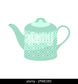 Illustration de la jolie théière verte Illustration de Vecteur