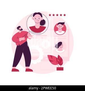 Illustration vectorielle abstraite de concept pour les employés recherchés. Poste vacant, recherche d'employés, postes vacants, rejoindre notre équipe, nous embauchons, le personnel voulait, le personnel avait besoin d'une métaphore abstraite. Illustration de Vecteur