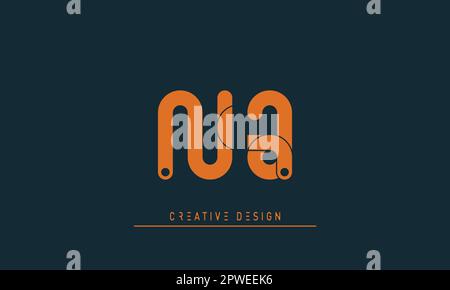 Lettres alphabet Modern Creative logo NJ , JN Illustration de Vecteur