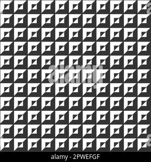 Motif Op art monochrome moderne et minimaliste sans couture avec carrés noir et blanc Illustration de Vecteur