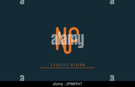 Lettres alphabet moderne Creative logo NF , FN Illustration de Vecteur