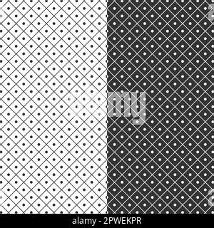 Motif géométrique en losange avec fond de motif sans couture et grille Illustration de Vecteur