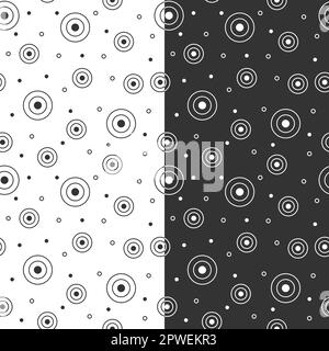 Motif géométrique sans couture avec cercles et pois Illustration de Vecteur