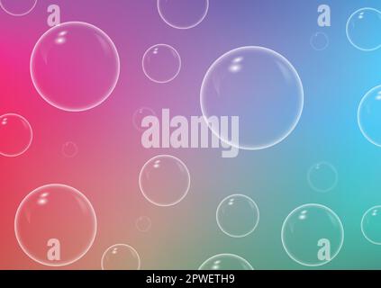 Bulles sur fond pastel dégradé Illustration de Vecteur